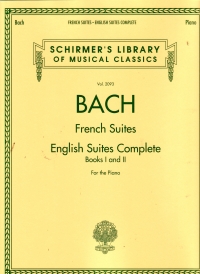 Bach French Suites & English Suites Complete Piano Sheet Music Songbook