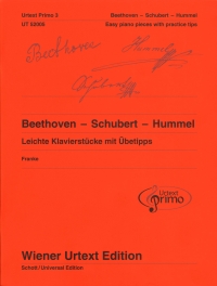 Beethoven Schubert Hummel Easy Piano Pieces + Tips Sheet Music Songbook