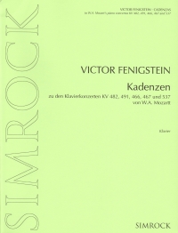 Fenigstein Kadenzen Zu Klavierkonzerten Mozart Sheet Music Songbook