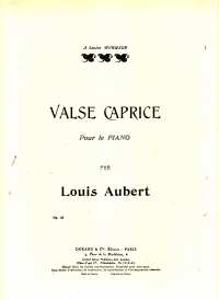 Aubert Valse-caprice Op 10 Piano Solo Sheet Music Songbook