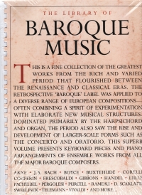 Library Of Baroque Music Piano Sheet Music Songbook