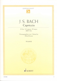Bach Capriccio B-flat Major Bwv 992 Piano Sheet Music Songbook