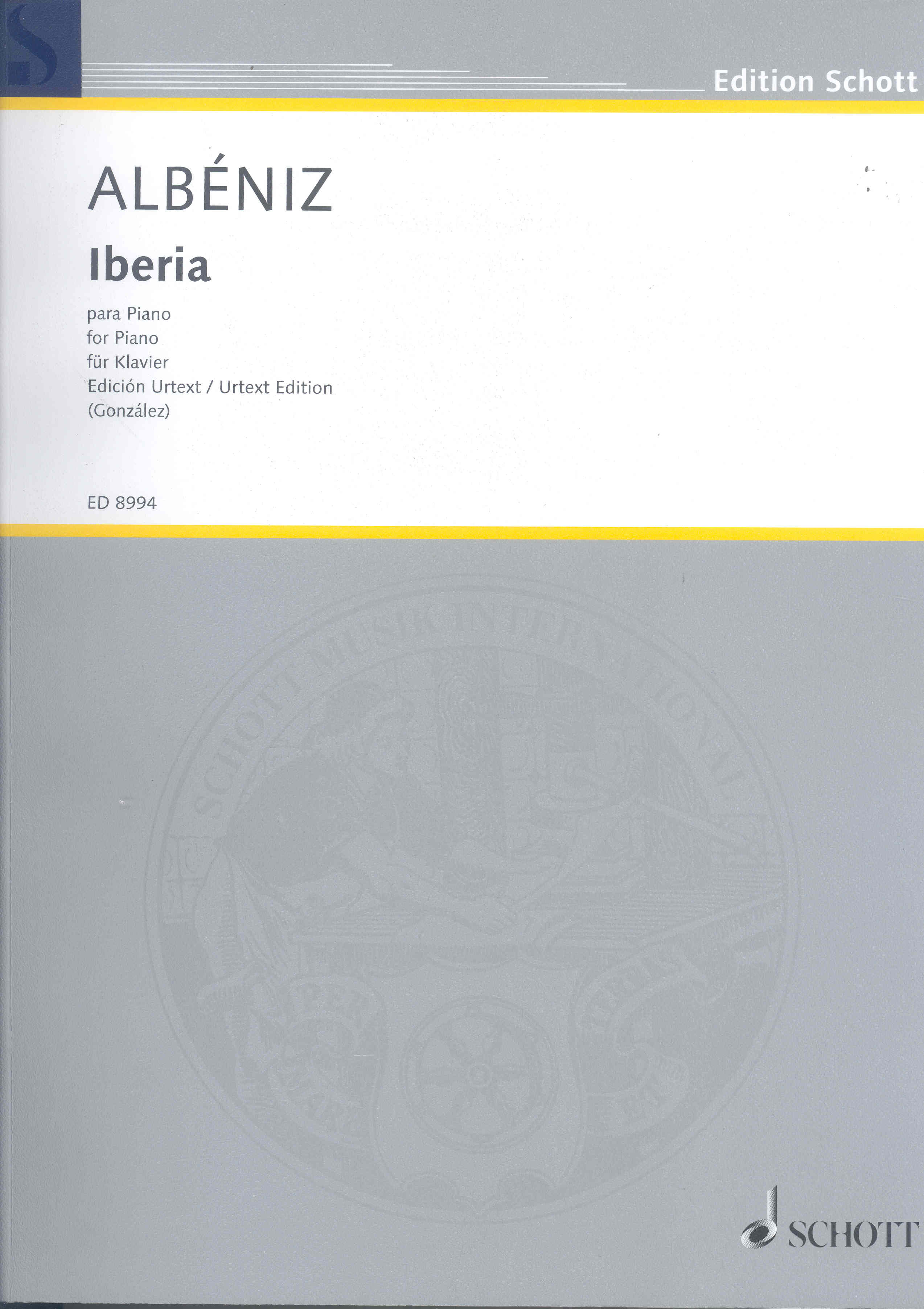 Albeniz Iberia (urtext Edition) Piano Sheet Music Songbook