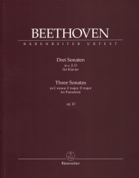 Beethoven Three Sonatas Op10 Cmin F D Del Mar Pian Sheet Music Songbook