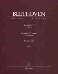 Beethoven Sonata Op79 G Sonata Facile Del Mar Sheet Music Songbook