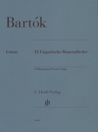 Bartok 15 Hungarian Peasant Songs Piano Sheet Music Songbook