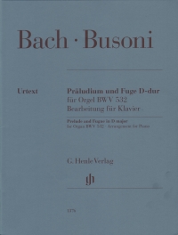 Bach Prelude & Fugue D Bwv532 For Organ Busoni Pf Sheet Music Songbook