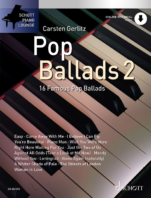 Pop Ballads 2 Band 2 Piano Book & Online Audio Sheet Music Songbook
