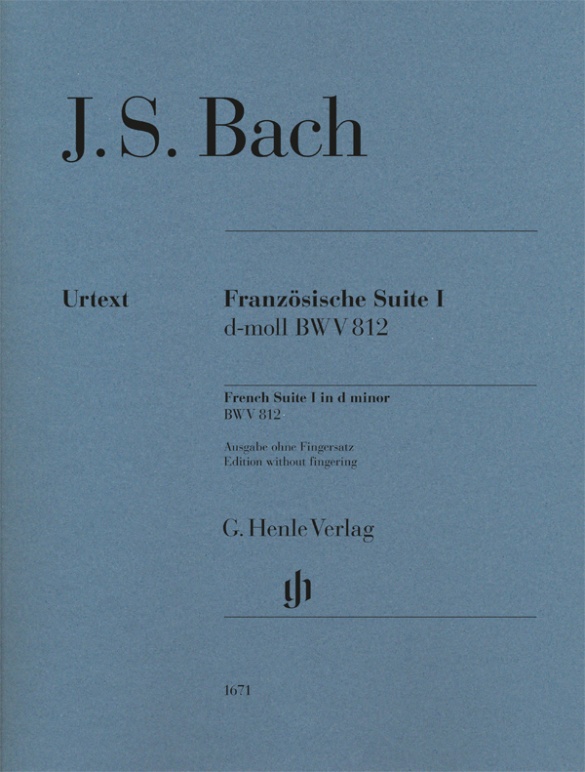Bach French Suite I Bwv 812 Piano No Fingering Sheet Music Songbook
