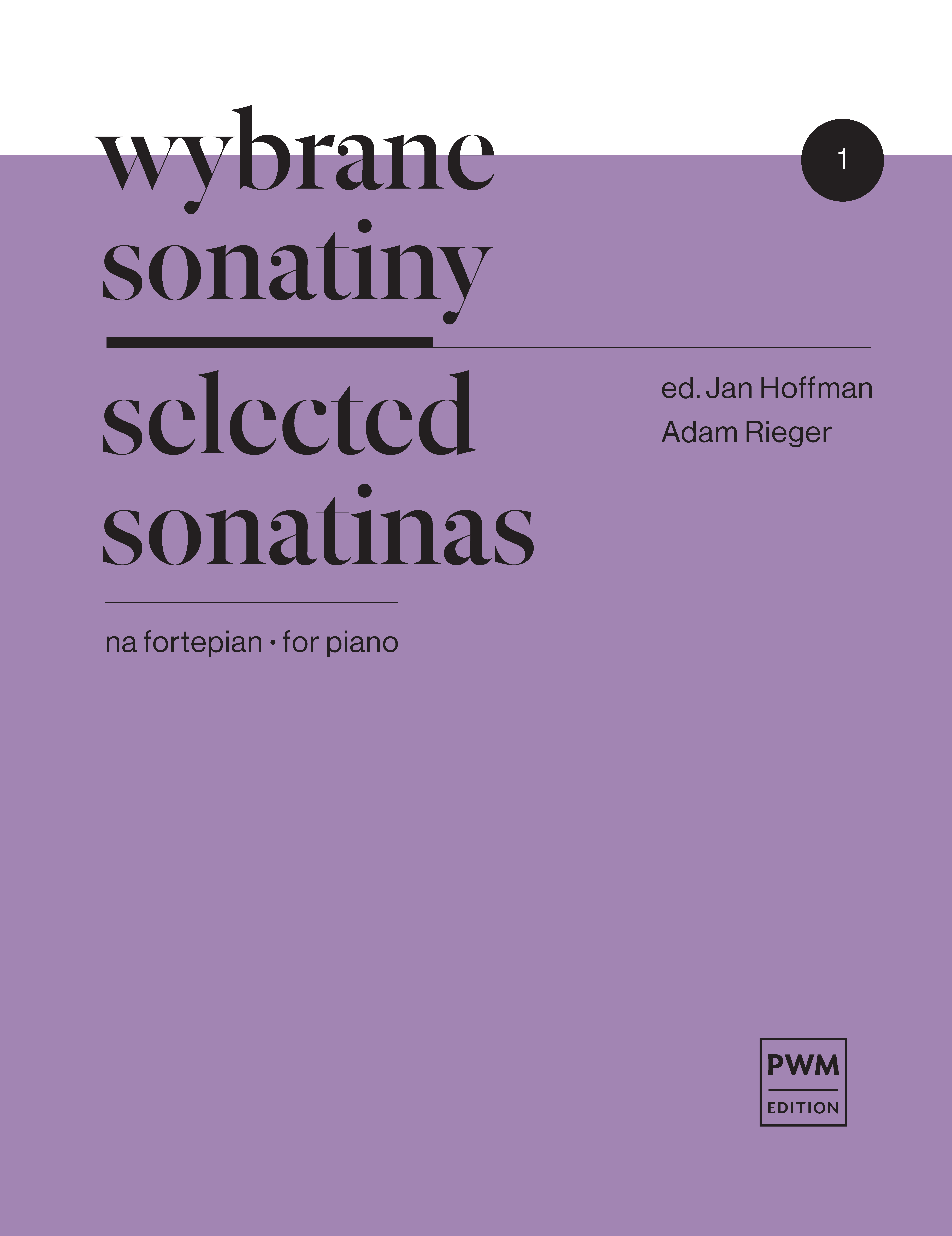 Selected Sonatinas 1 Hoffman/rieger Piano Sheet Music Songbook