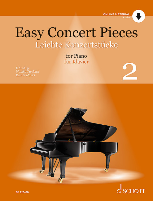 Easy Concert Pieces 2 Piano Book + Online Sheet Music Songbook