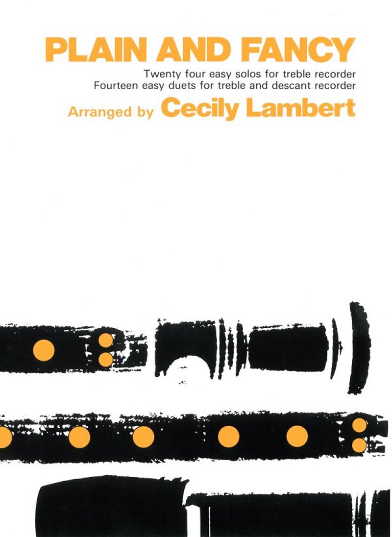 Plain And Fancy Recorder Lambert Sheet Music Songbook