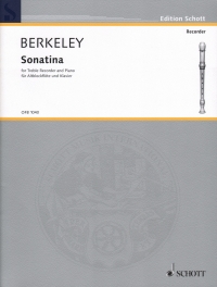 Berkeley Sonatina Treble Recorder (flute) & Piano Sheet Music Songbook