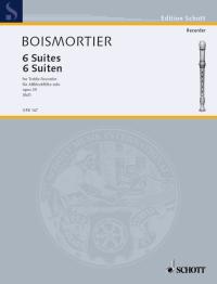 Boismortier 6 Suites Op35 Treble Recorder Solo Sheet Music Songbook
