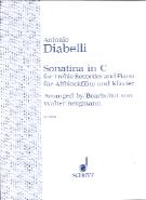 Diabelli Sonatina C Treble Recorder Sheet Music Songbook