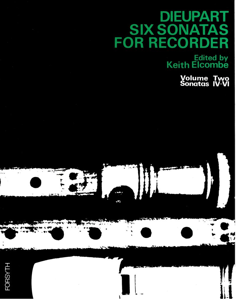 Dieupart Six Sonatas For Recorder Vol 2 Nos 4-6 Sheet Music Songbook