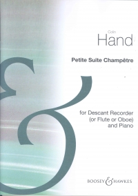 Hand Petite Suite Champetre Op67 Descant Recorder Sheet Music Songbook