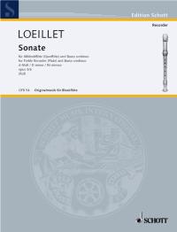 Loeillet Sonata Op3 No 6 Dmin (treble) Recorder Sheet Music Songbook