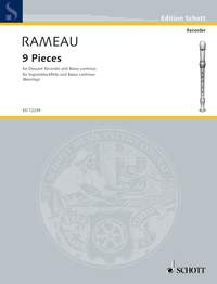 Rameau Nine Pieces Descant Recorder & Piano Sheet Music Songbook
