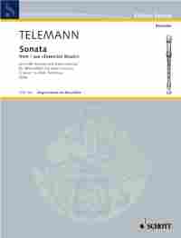 Telemann Sonata Dmin (essercizii Musici) Treble Sheet Music Songbook