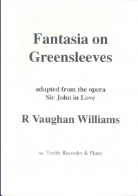 Vaughan Williams Fantasia On Greensleeves Treb &pf Sheet Music Songbook