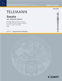 Telemann Sonata C (essercizii Musici) Recorder Sheet Music Songbook