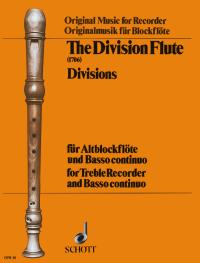 Division Flute (1706) Treble Recorder Sheet Music Songbook