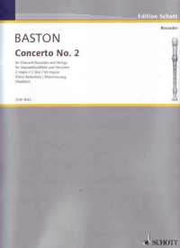 Baston Concerto No 2 C Descant Sheet Music Songbook