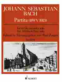 Bach Partita (bwv 1013) Treb/alto Recorder Sheet Music Songbook