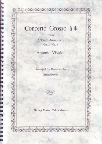 Vivaldi Concerto Grosso A 4 Op3 No 4 Octet Davey Sheet Music Songbook