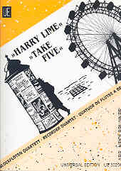 Take Five Harry Lime Quartet Score & Recorderparts Sheet Music Songbook