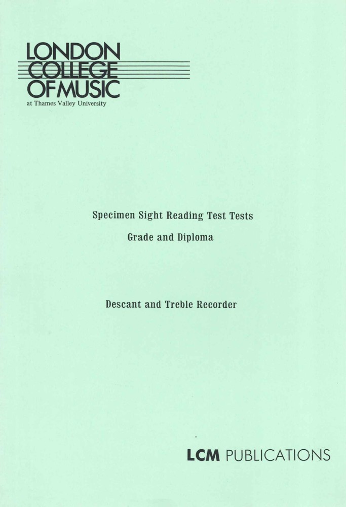 LCM           Recorder            Specimen            Sight            Reading            Grades-diploma             Sheet Music Songbook