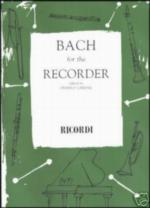Bach For Recorder (8 Pieces) Crepax Recorder Sheet Music Songbook