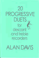 20 Progressive Duets Descant/treble Recorder Davis Sheet Music Songbook
