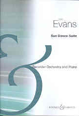 Evans Sun Dance Suite Recorder Ensemble Sheet Music Songbook