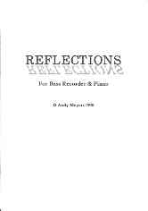 Meyers Reflections Bass Recorder & Pf Sheet Music Songbook