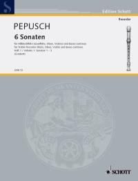 Pepusch Sonatas (6) Book 1 Giesbert Recorder Sheet Music Songbook