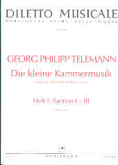 Telemann Die Kleine Kammermusik Vol1 1-3 Trebl Rec Sheet Music Songbook
