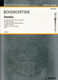 Boismortier Sonata D Ruf Descant Recorder & Pf Sheet Music Songbook