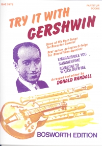 Try It With Gershwin Recorder Quartet Sheet Music Songbook