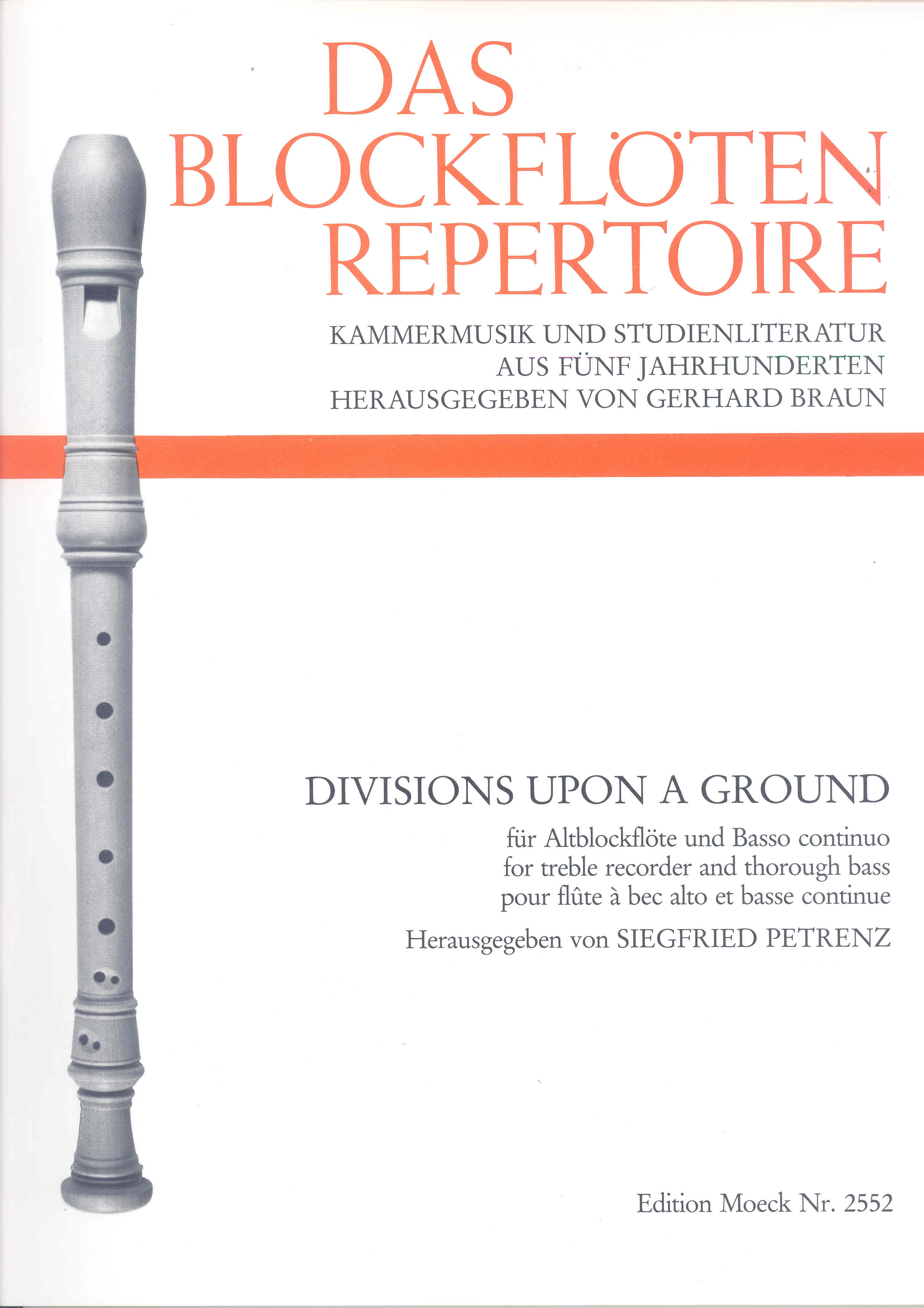 Divisions Upon A Ground Recorder Petrenz Sheet Music Songbook