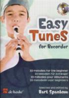 Easy Tunes For Recorder Spanhove Book & Cd Sheet Music Songbook