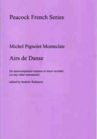 Monteclair Airs De Danse Descant Recorder Sheet Music Songbook