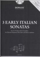 3 Early Italian Sonatas Descant Recorder Book/cd Sheet Music Songbook