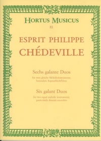 Chedeville Galant Duos (6) Recorder Ensemble Sheet Music Songbook