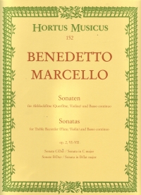 Marcello Sonatas From Op 2 Vol 3 (no 6 C Maj) Sheet Music Songbook
