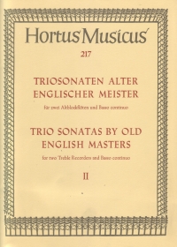Trio Sonatas By Old English Masters Book 2 Recorde Sheet Music Songbook