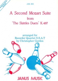 Mozart Second Suite Gordon 4 Recorders Sheet Music Songbook