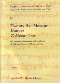 25 Masque Dances Of Early 17th Century Recorder Sheet Music Songbook