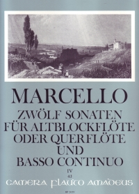 Marcello 12 Sonatas Op2/4 Vol 4 Treble Recorder Sheet Music Songbook